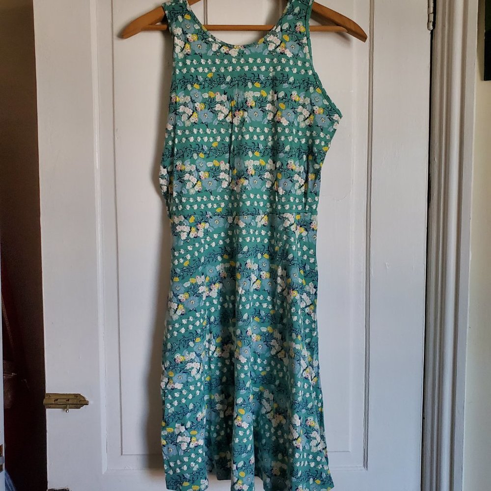 Old Navy Girls 2XL Green Floral Summer Dress